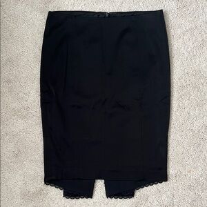 NWT bebe lace pleated black pencil skirt 2